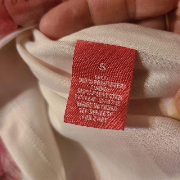 Flying Tomato Bright Pink Ombre V Neck Babydoll Mini Dress Sz Small Puff Sleeves - Picture 8 of 10